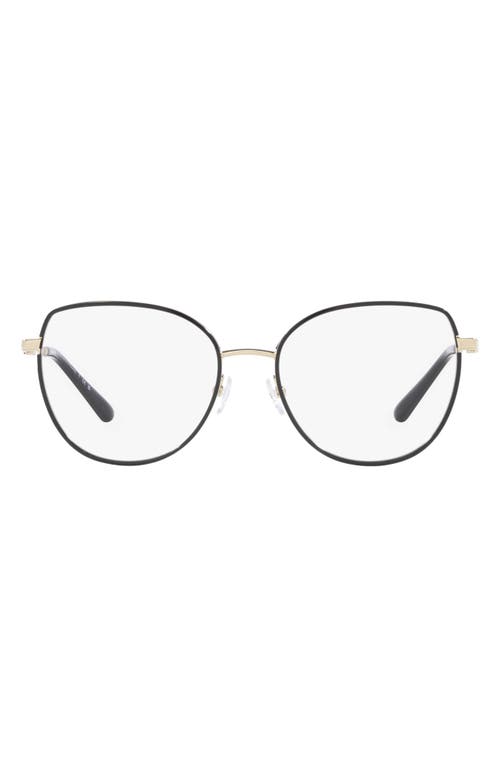 Michael Kors Empire 53mm Round Optical Glasses in Light Gold at Nordstrom