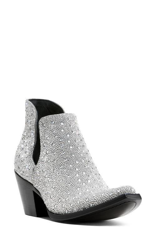 Shop Ariat Dixon Glitz Western Boot In Silver Sparkle