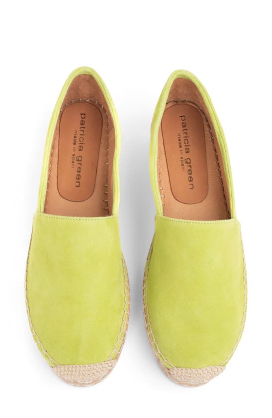 Shop Patricia Green Abigail Espadrille Slip-on In Lime