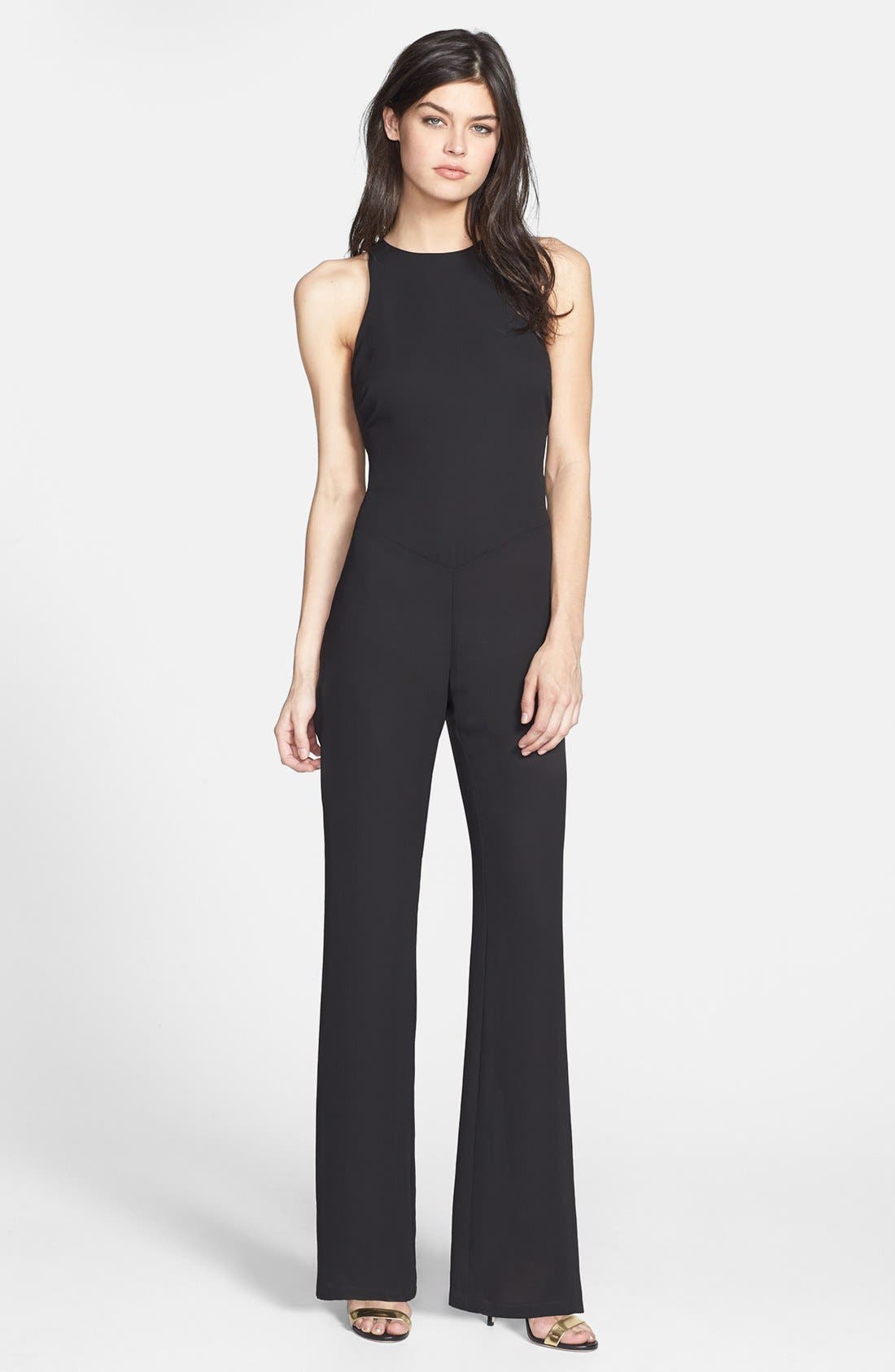 June & Hudson Strappy Halter Jumpsuit Nordstrom