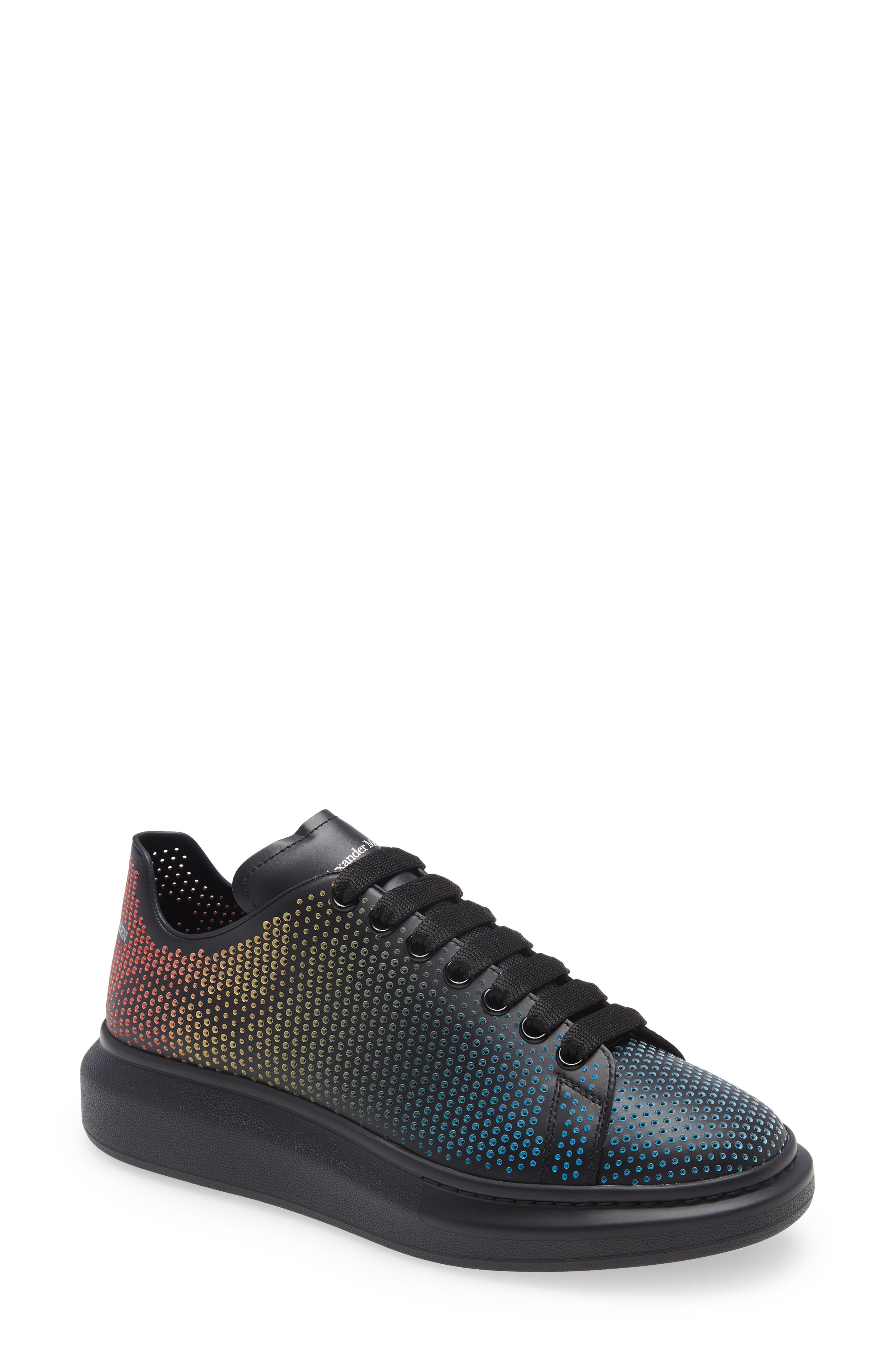 Alexander McQueen Oversize Rainbow Perforated Sneaker | Nordstrom