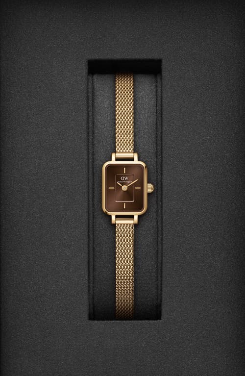 Daniel Wellington Quadro Mini Bracelet Watch, 15mm X 18mm In Gold
