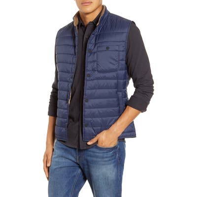 Faherty Atmosphere Quilted Vest, Blue