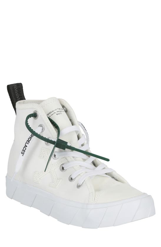 Off-white Vulcanized Mid Top Sneaker In White