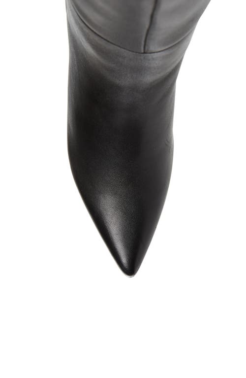 Frankie4 Allegra Pointed Toe Knee High Boot In Black Fitted