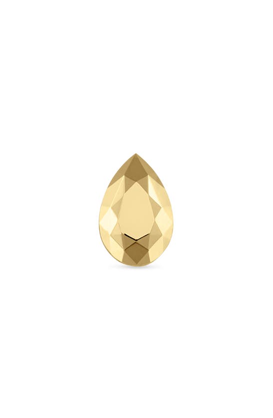 MARIA TASH MARIA TASH FACETED PEAR SINGLE THREADED STUD EARRING