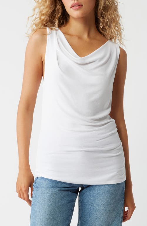 Shop Michael Stars Jeanette Cowl Neck Tank In White