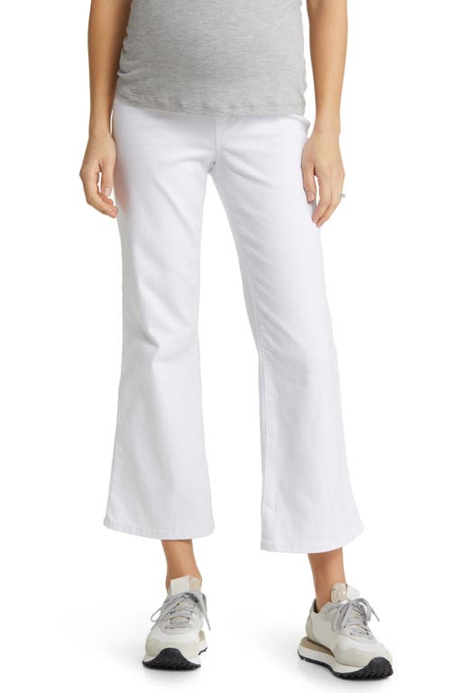 Demi Bellyband Maternity Bootcut Jeans in White