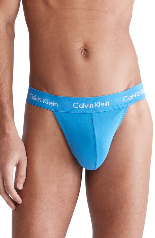 Calvin Klein The Pride Edit Assorted Five Pack Stretch Cotton Thongs In Cherry Tomatopersian