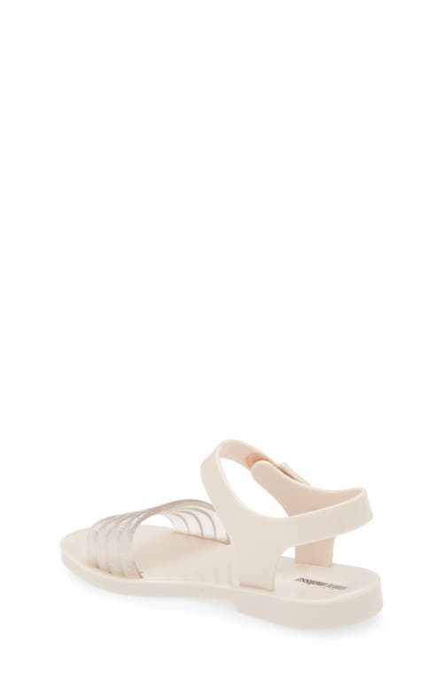 Shop Mini Melissa Kids' Mar Wave Sandal In Beige/glitter Beige