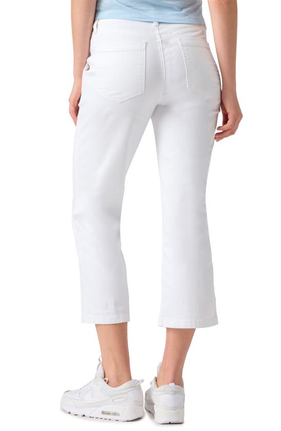Shop Sanctuary Vacation Crop Straight Leg Cotton Blend Pants In White