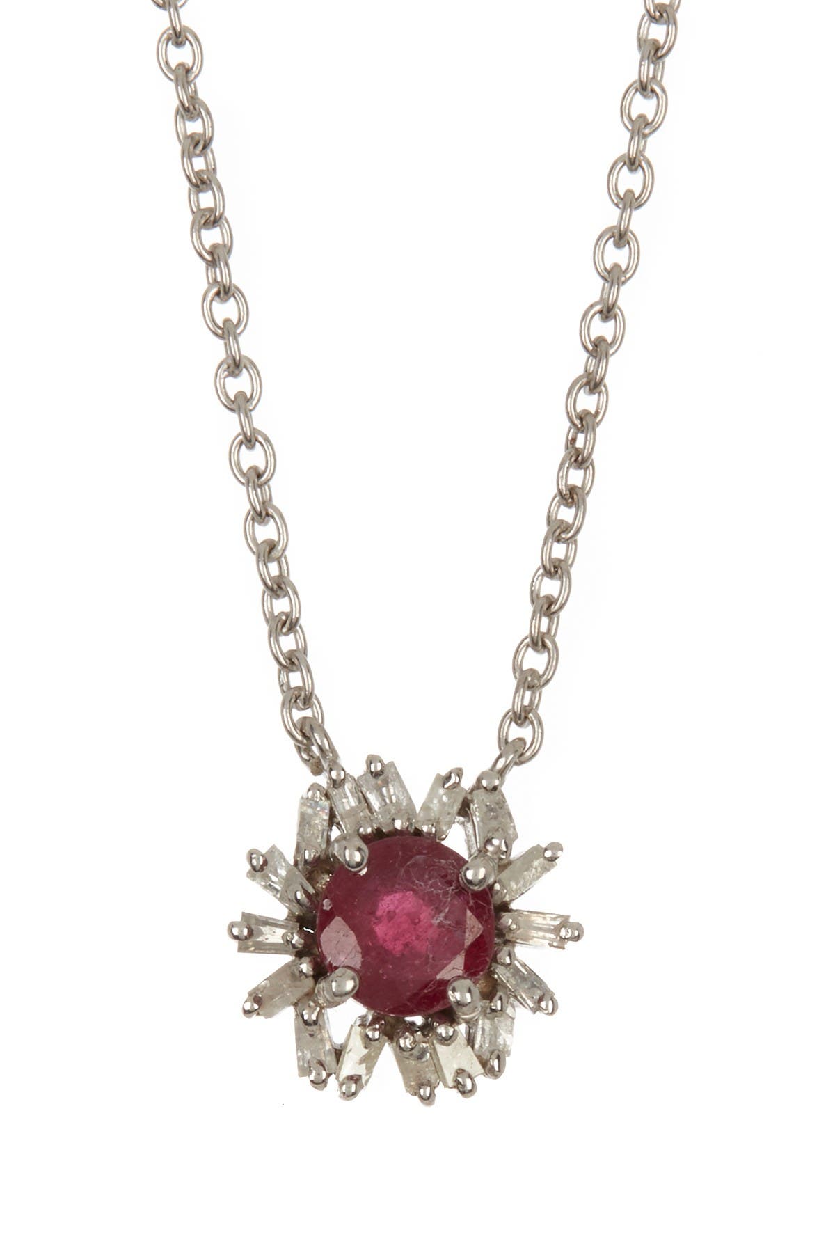 Silver Necklace With Ruby Pendant Best 