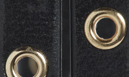 Alaïa Mini Grommet Skinny Leather Wrap Belt In Noir