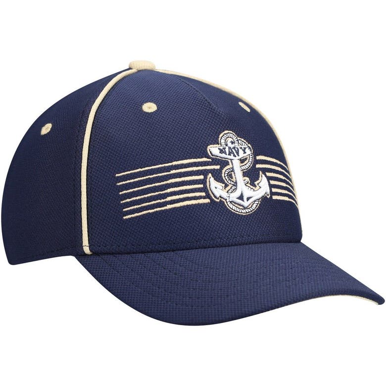 UNDER ARMOUR YOUTH UNDER ARMOUR NAVY NAVY MIDSHIPMEN BLITZING ACCENT PERFORMANCE ADJUSTABLE HAT