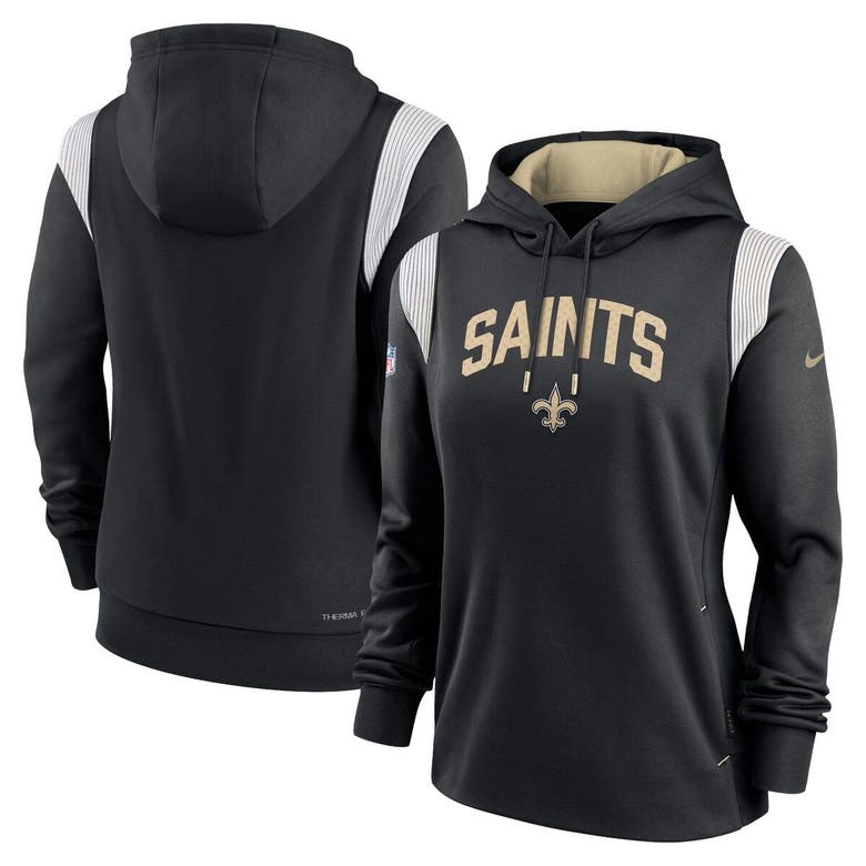 Men's Nike Black New Orleans Saints Sideline Logo Performance Pullover Sweatshirt Size: Small