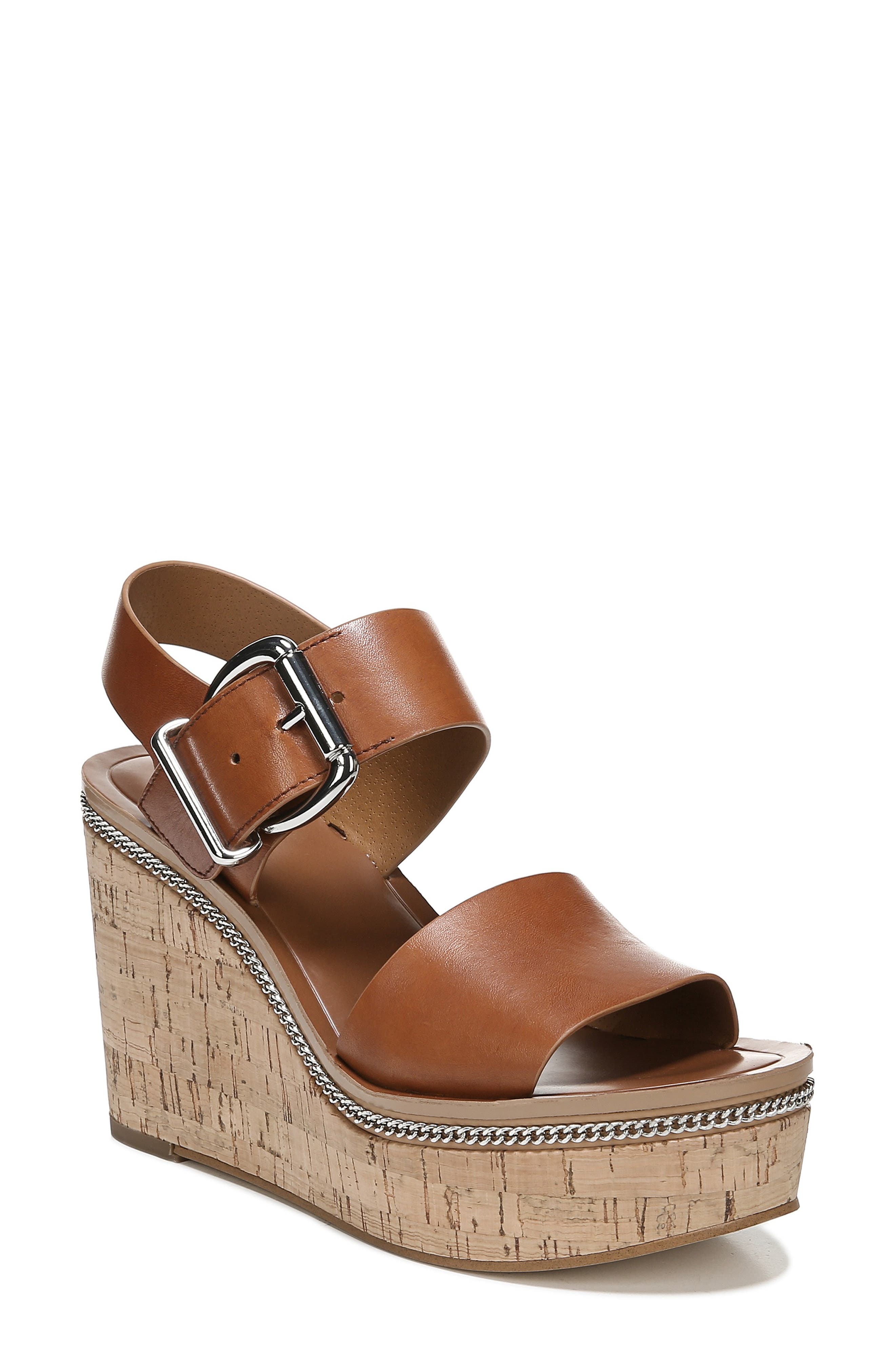 Sarto By Franco Sarto Polly Wedge Slingback Sandal- Brown
