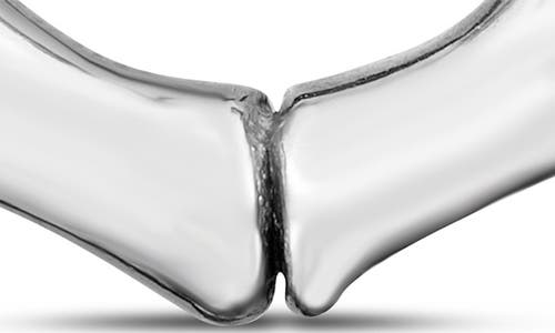 Karat Rush Rhodium Plated Sterling Silver Bamboo Shaped Hoop Earrings In Rhodium White