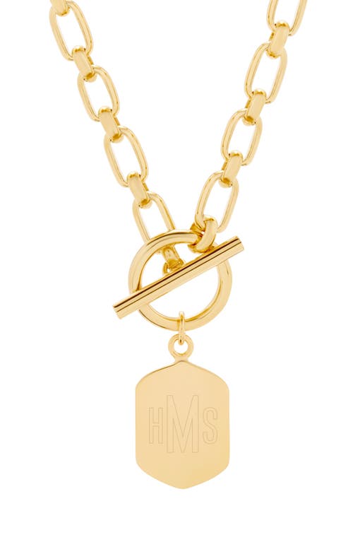 Brook and York Hadley Personalized Initial Pendant Necklace in Gold
