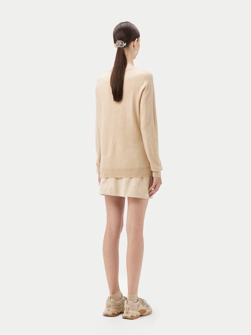 Gobi Cashmere Crew Neck Sweater In Beige