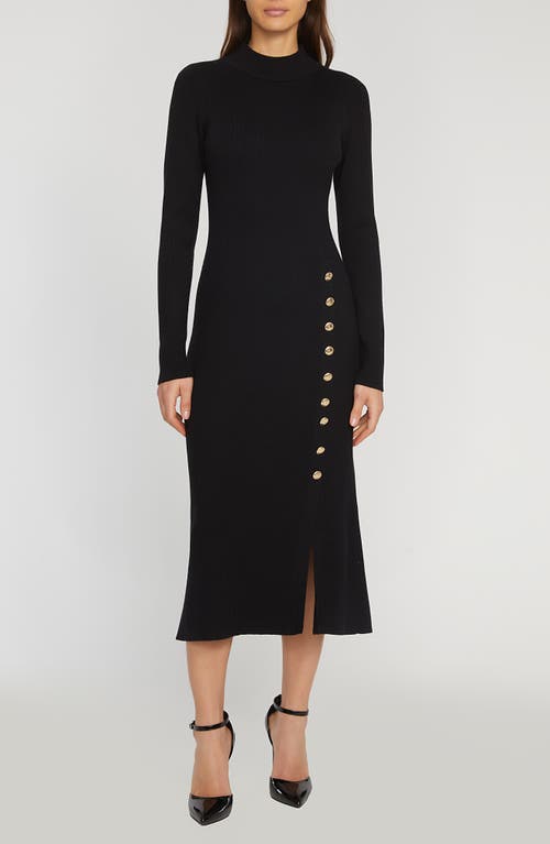Elie Tahari The Chaya Sweater Dress In Noir