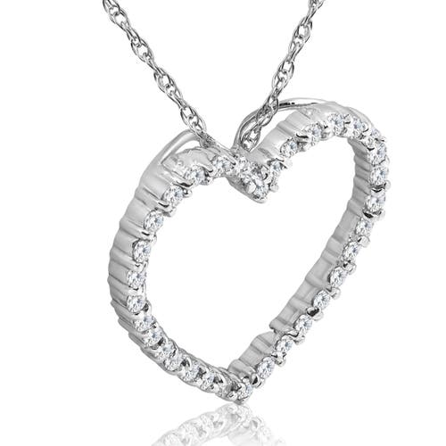 BLISS DIAMOND BLISS DIAMOND 10K GOLD 1/2CT LAB GROWN DIAMOND HEART PENDANT 18" NECKLACE 