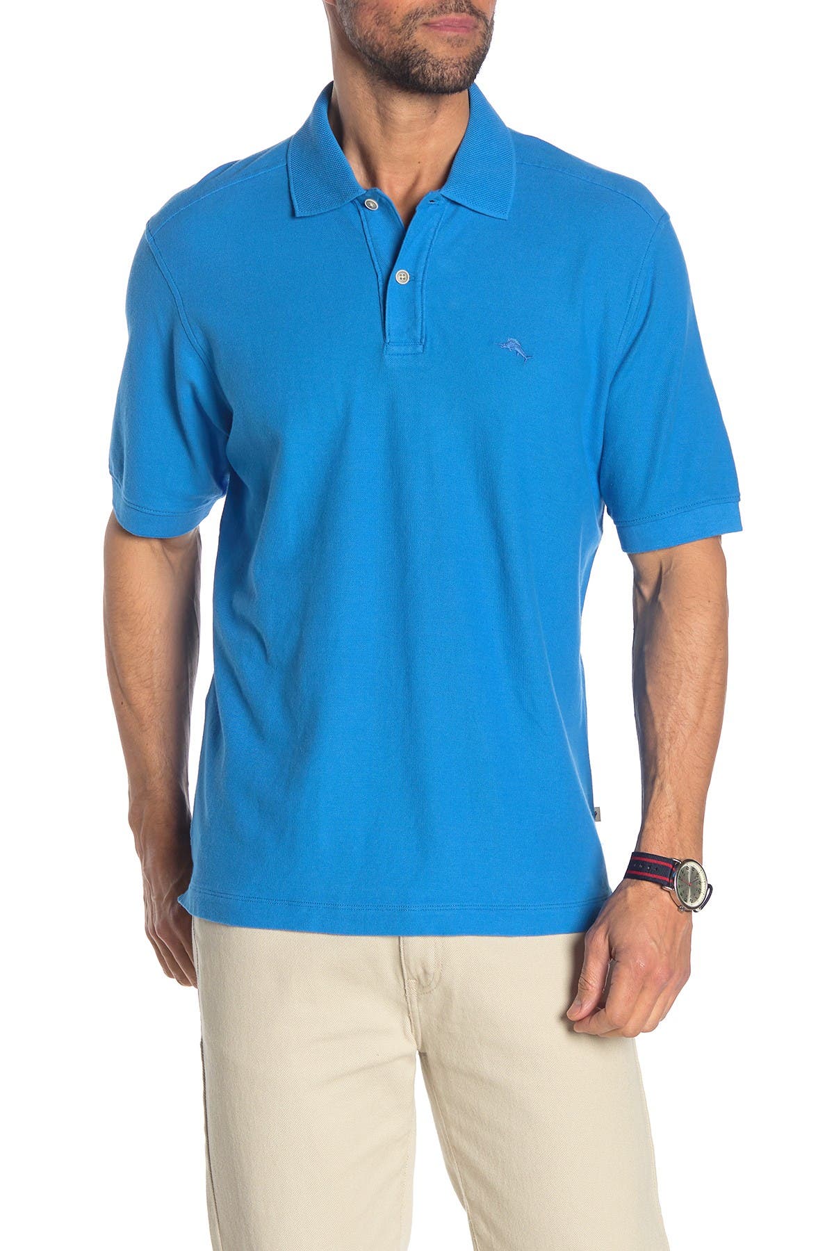 polo shirt with marlin logo