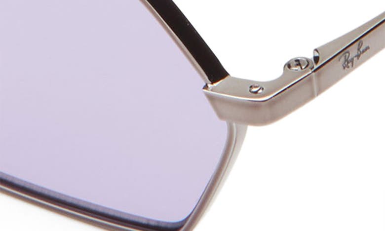 Shop Ray Ban Ray-ban Yevi 58mm Tinted Rectangular Sunglasses In Gunmetal