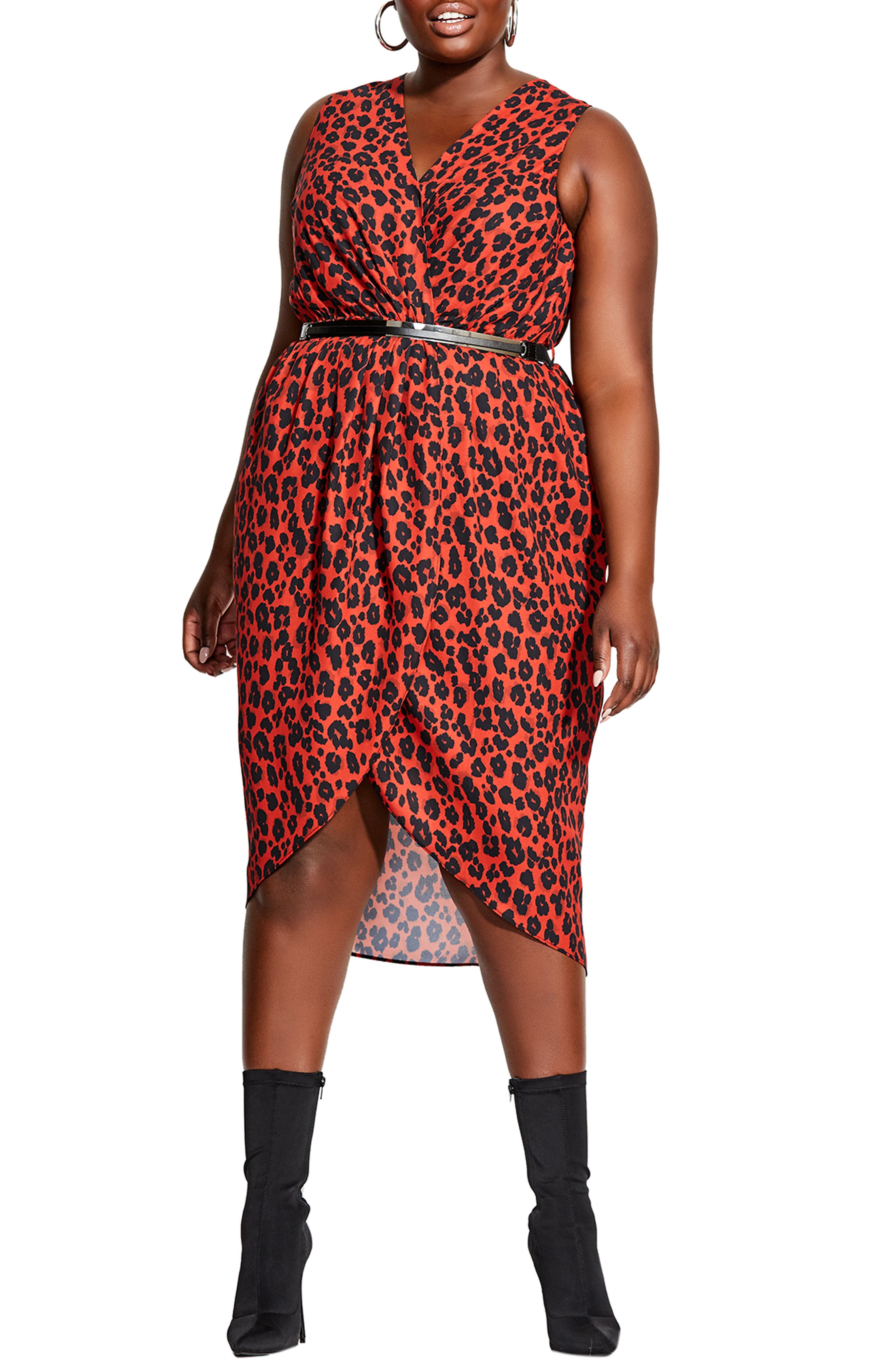 city chic leopard print dress