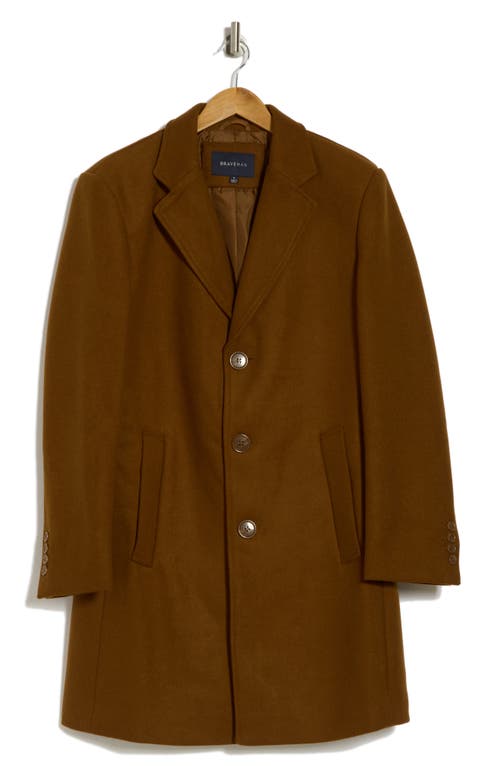 Braveman Tailored Wool Blend Jacket In Caramel
