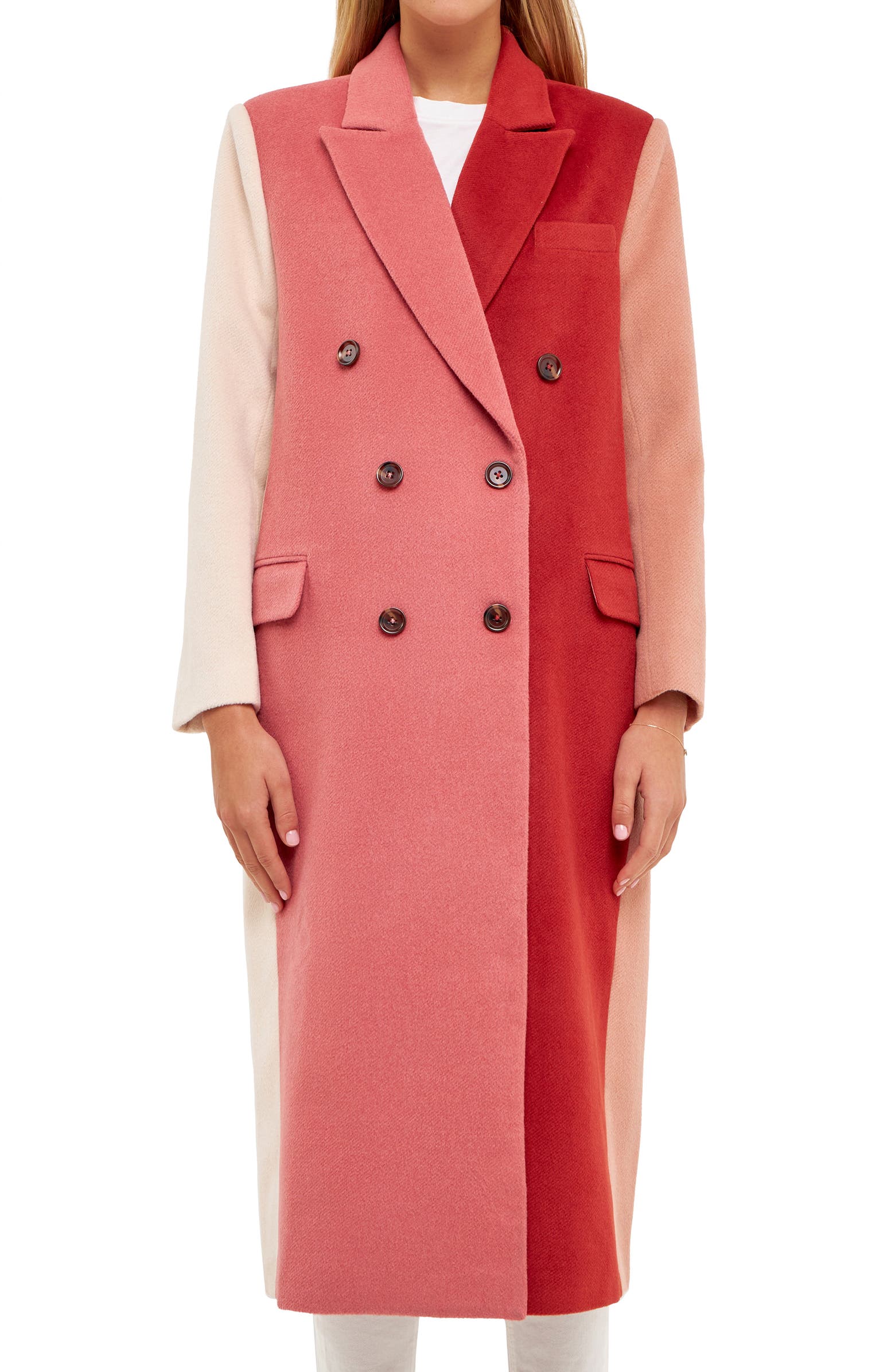 English Factory Colorblock Trench Coat | Nordstrom