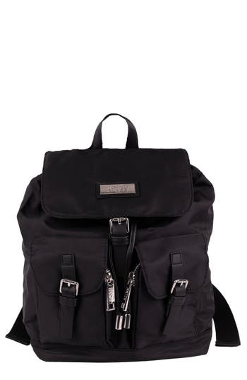 Shop Roberto Cavalli Travel Backpack In Black/silver
