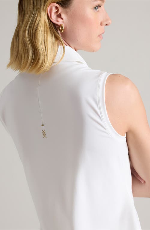 Shop Rhone Course To Court Sleeveless Polo In Snow White