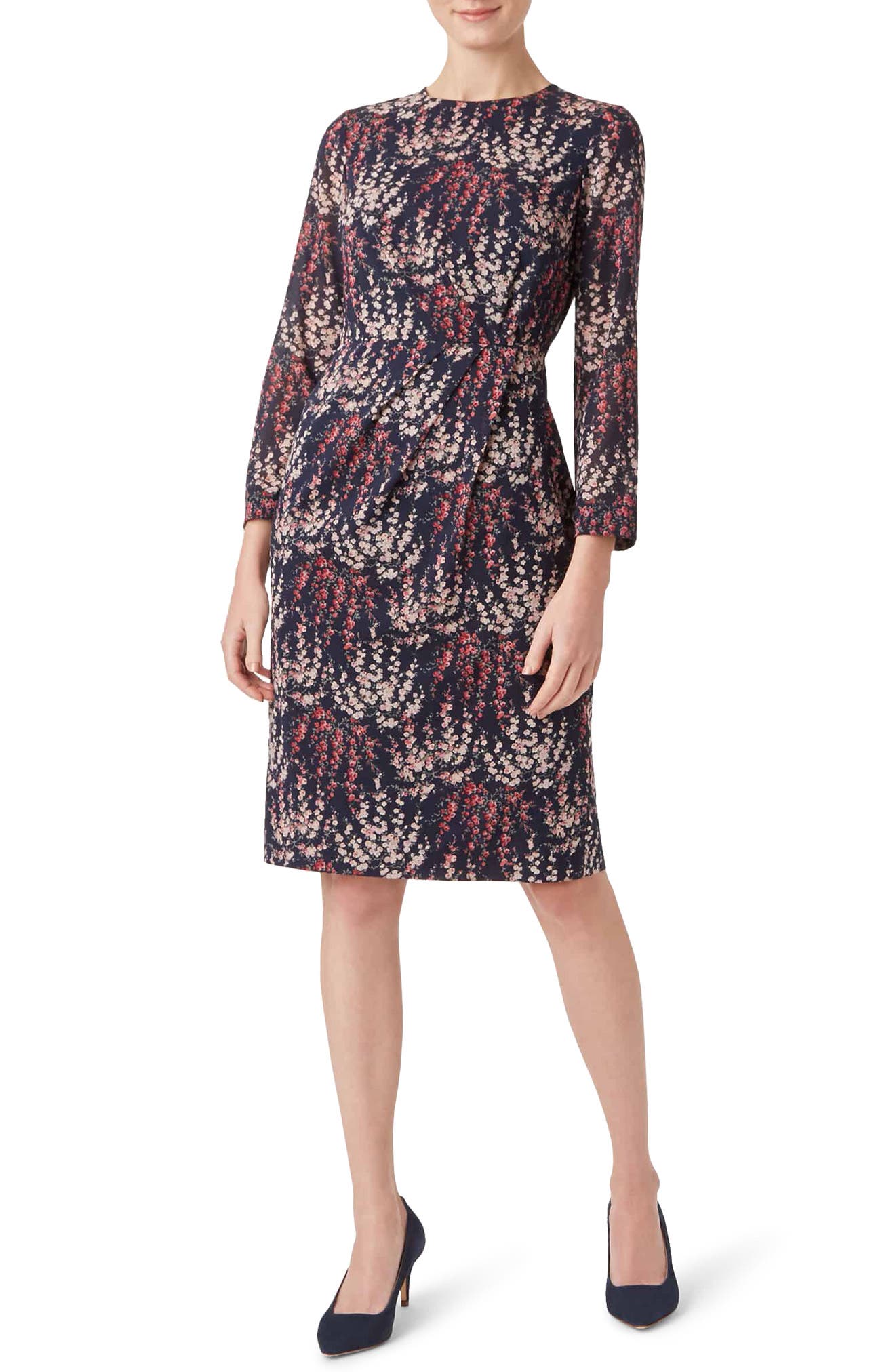 hobbs long sleeve dress
