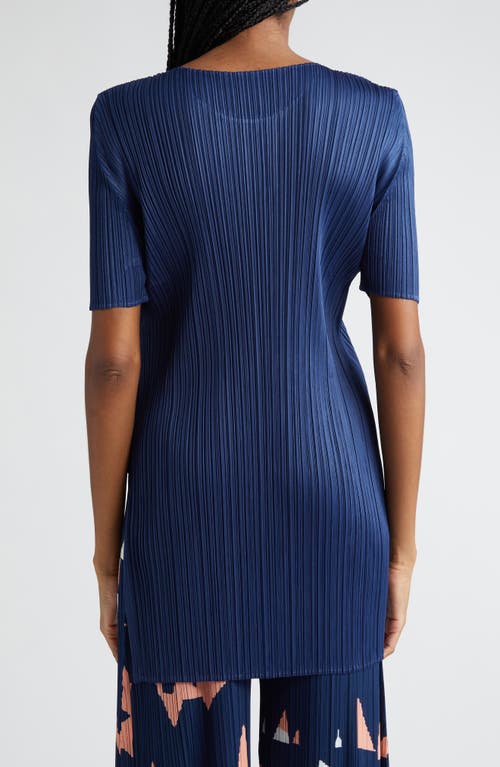 Shop Issey Miyake Pleats Please  Monthly Colors June Tunic In Dark Blue