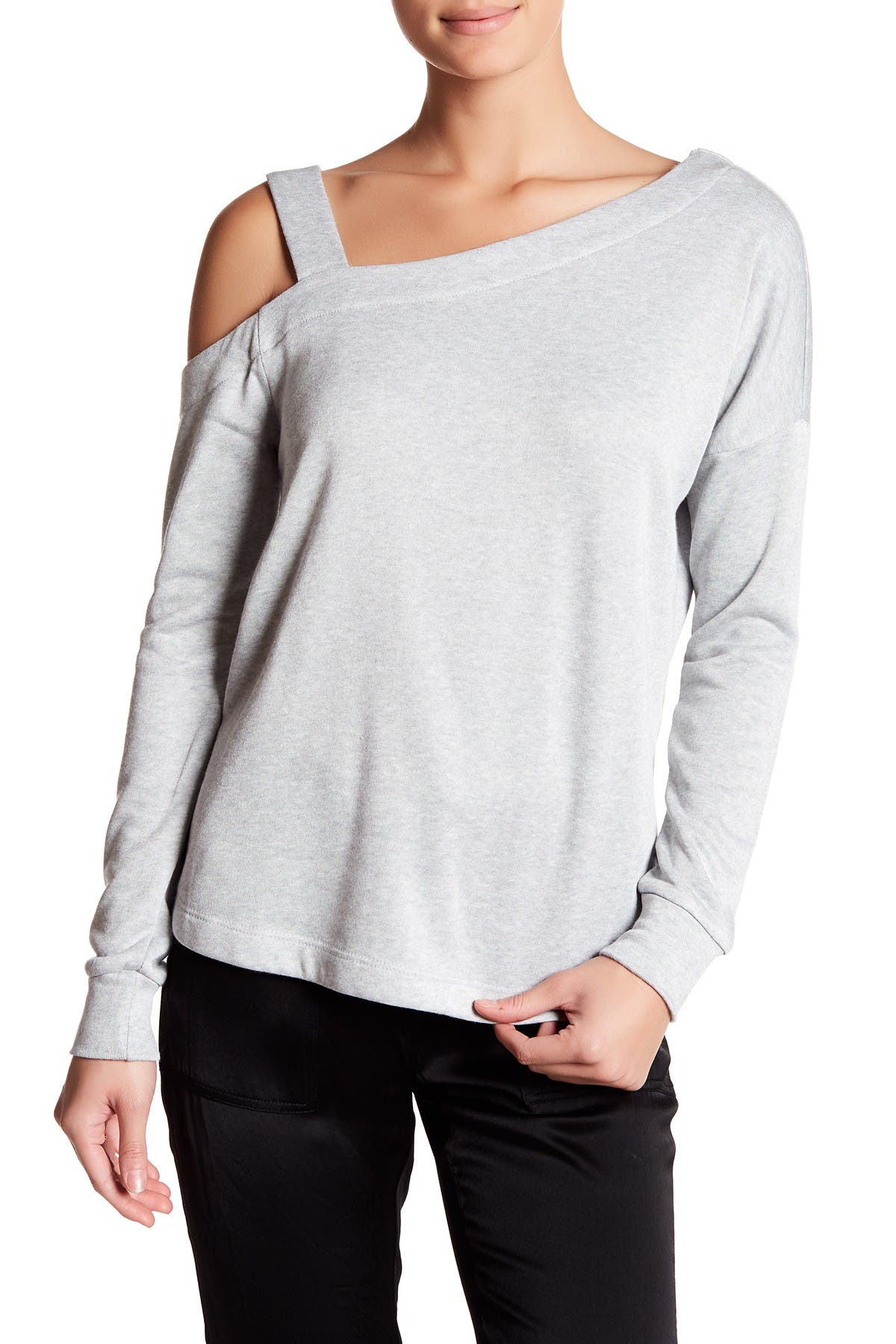 one shoulder sweatshirt