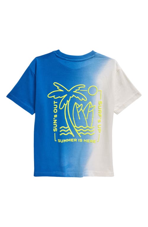 Shop Next Kids' Tie Dye Cotton T-shirt In Blue