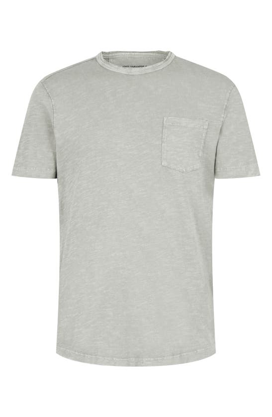 Shop John Varvatos Cooper Washed Cotton Slub T-shirt In Grey Sky