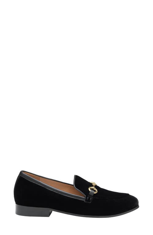 Shop Johnston & Murphy Ali Bit Loafer In Black Velvet