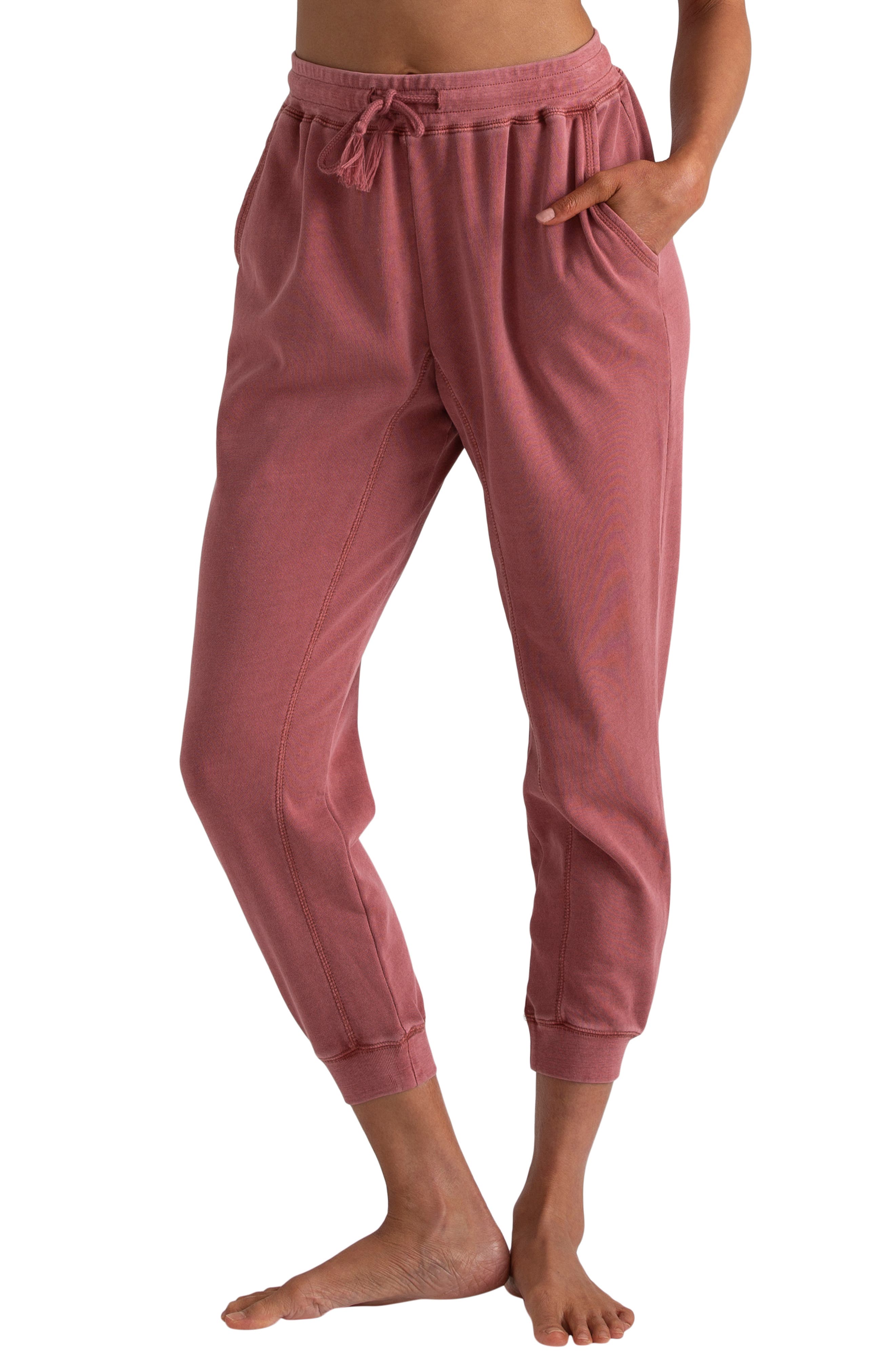 Billabong X Sincerely Jules Feeling Free Jogger Sweatpants, Coral