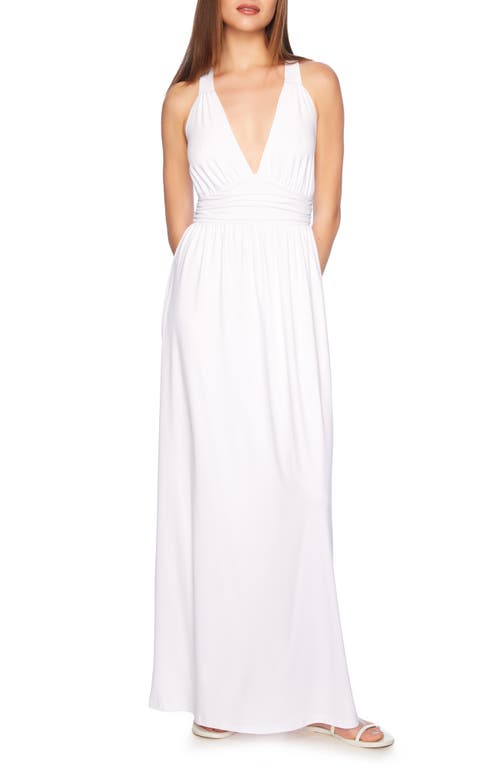 Susana Monaco Crossback Sleeveless Maxi Dress In Sugar