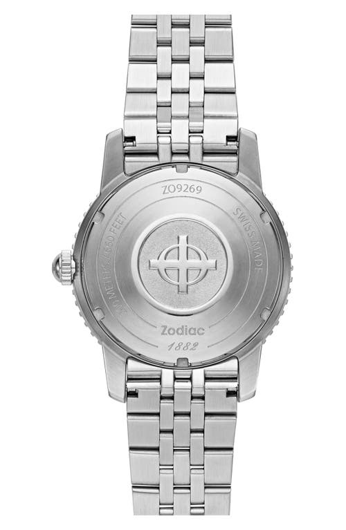 Shop Zodiac Super Sea Wolf Bracelet Watch, 40mm In Silver/steel