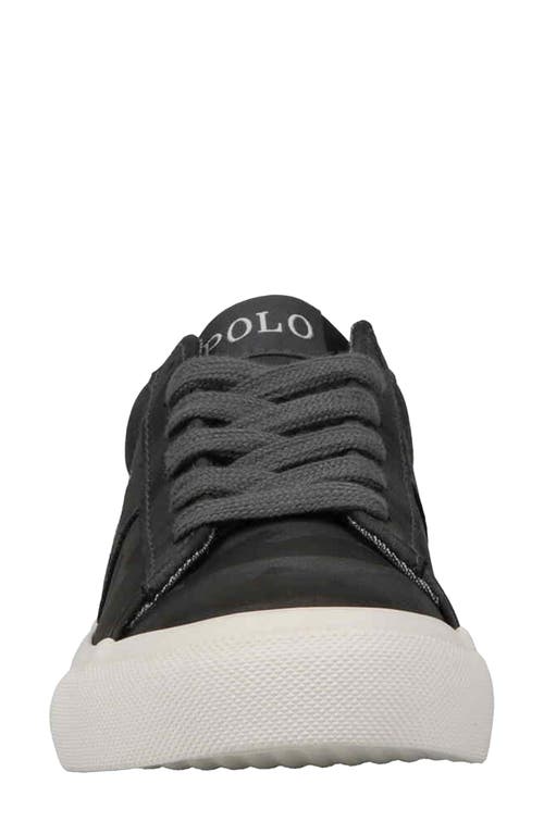 Shop Polo Ralph Lauren Kids' Sayer Low Top Sneaker In Grey Camo/cream