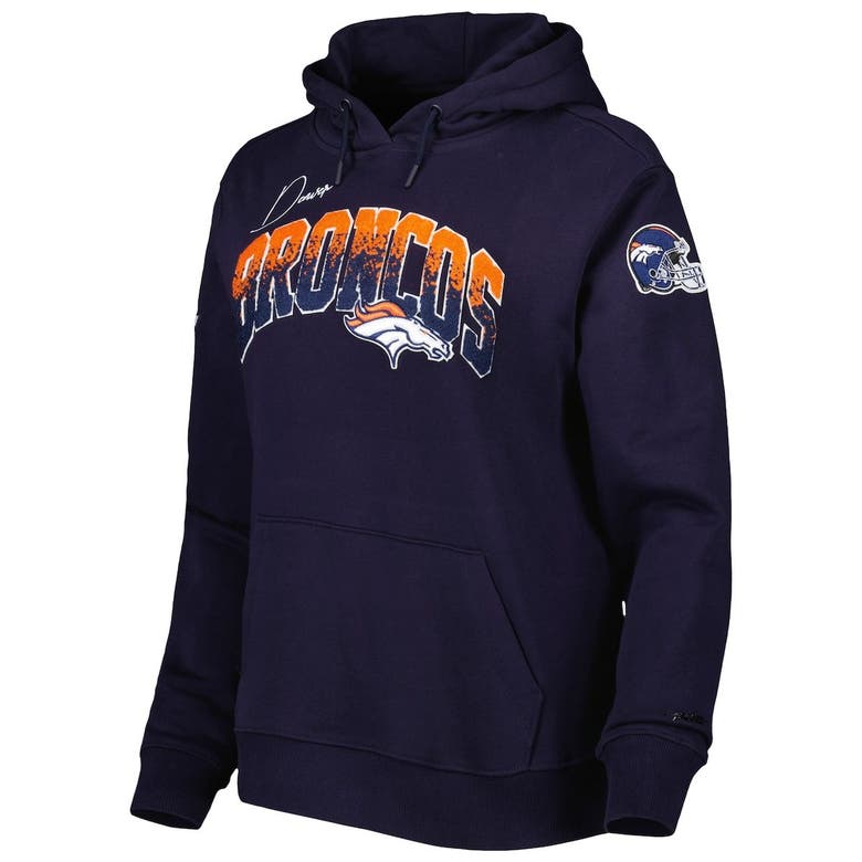 Denver Broncos SCRIPT Lacer Patched NFL APPAREL Hoodie Sweatshirt