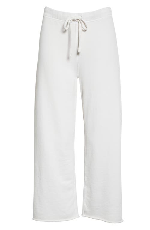 Shop Frank & Eileen Catherine Crop Wide Leg Sweatpants In Vintage White