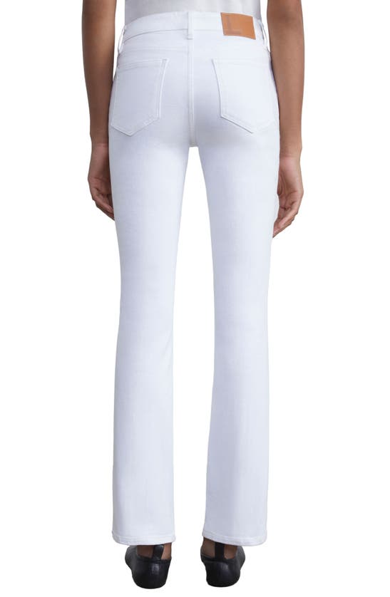 Shop Lafayette 148 Manhattan Acclaimed Stretch Slim Flare Pants In White