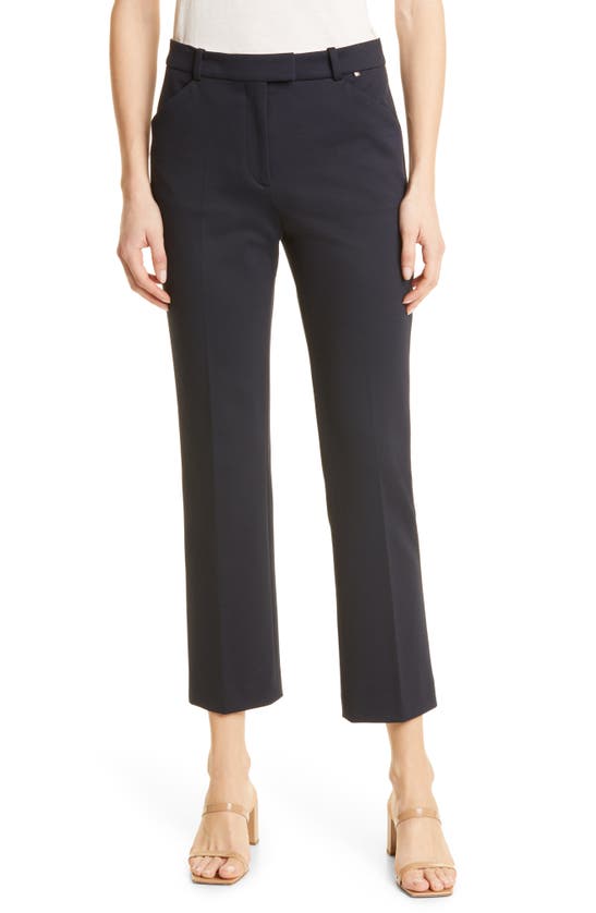 Hugo Boss Tatiani Ankle Pants In Midnight