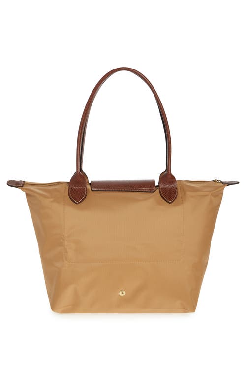 Shop Longchamp Medium Le Pliage Nylon Shoulder Tote In Fawn