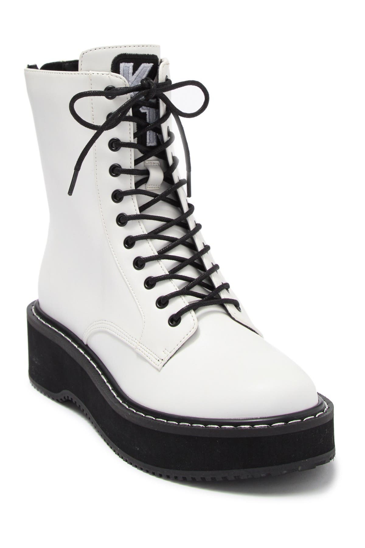 kendall and kylie white combat boots