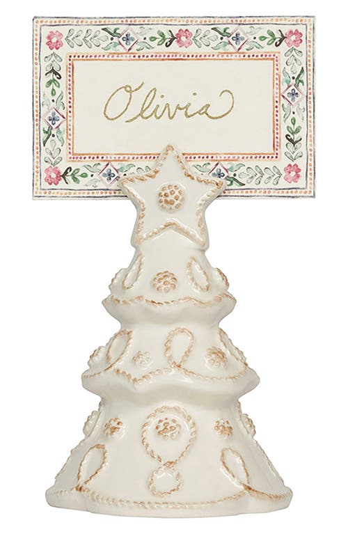 Juliska Berry And Thread North Pole Tree Place Card Holder, Set Of 4 White In Whitewash