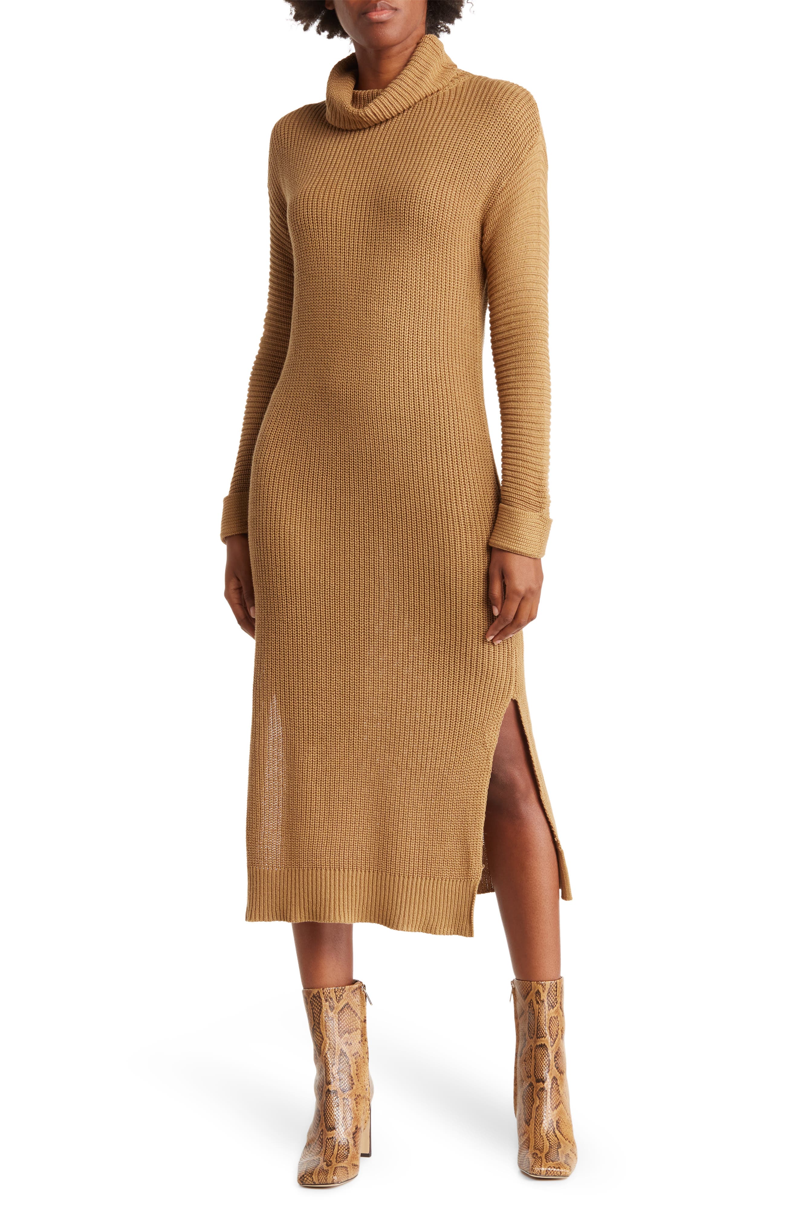 Bobeau Blouson Sleeve Sweater Dress 